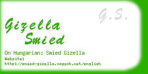 gizella smied business card